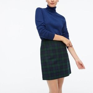 J. Crew The Pencil Skirt Blavkwatch Plaid Green and Blue High Rise Skirt